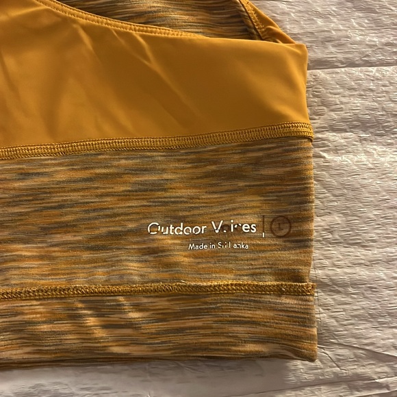 Outdoor Voices Free Form Flow Sports Bra Crop Top Yellow Sunset Yoga Women’s - L - Picture 9 of 9